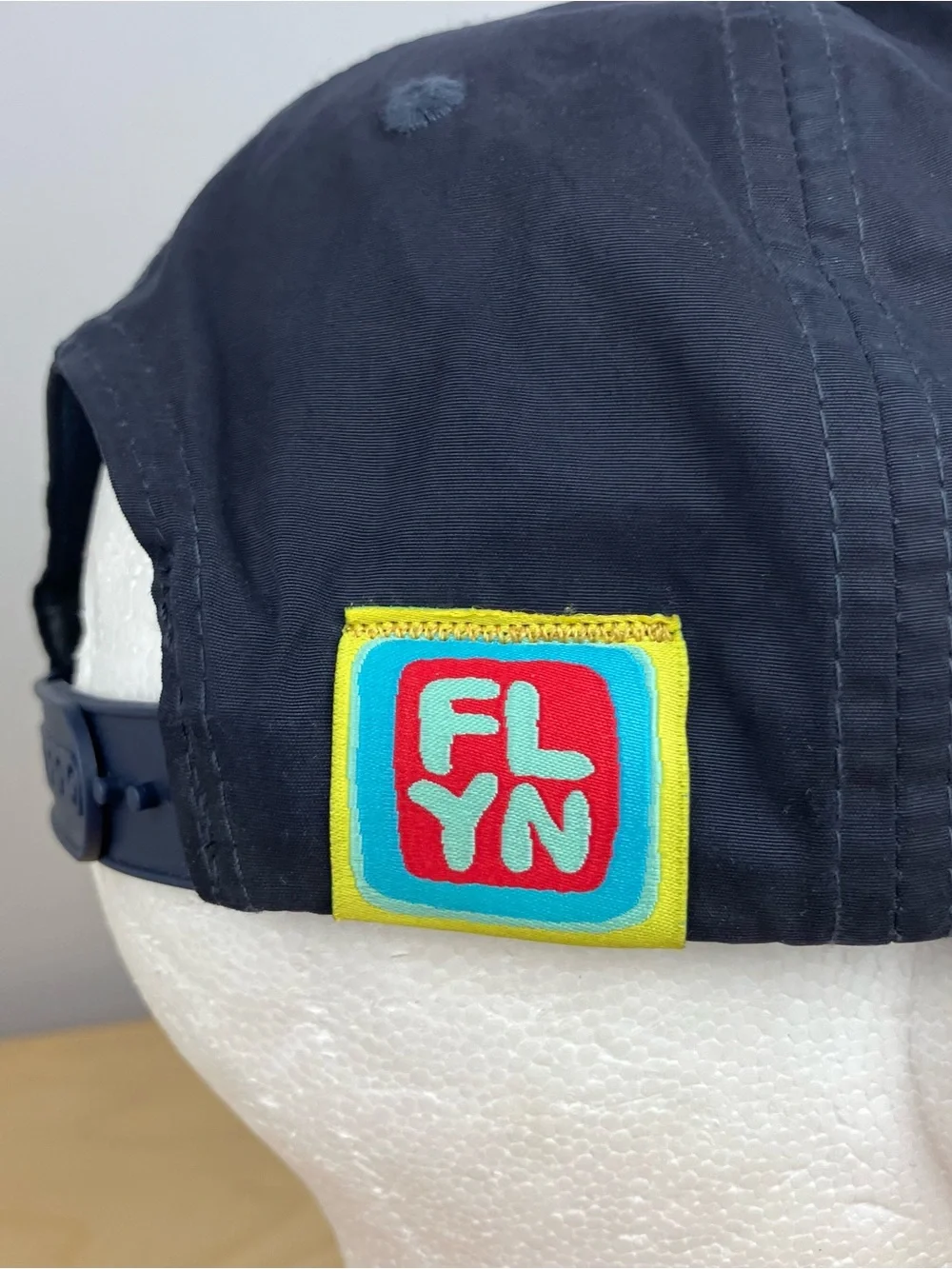 FLYN Snapback Rope Trucker Hat Navy Blue Pig Patch Logo